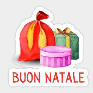 Buon Natale Italian Christmas Gift Italy Polyglot Sticker